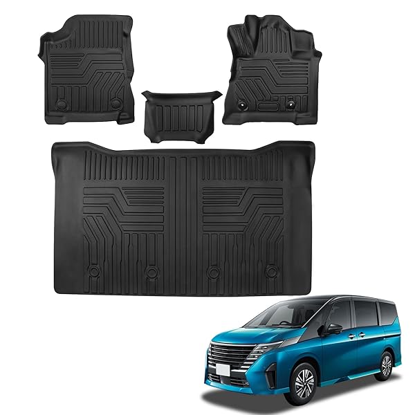 【送料無料】新型 セレナ C28 フロアマット 車種専用設計 7人乗り c28 e-power ハイブリッド車専用 立体 3Dフロアマット TPE素材 カーマット 滑り防止 耐汚れ 取付簡単 カー用品 立体構造 耐摩擦 防水マット カスタムパーツ イ