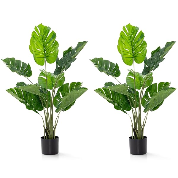 【送料無料】観葉植物 フェイク 120cm 2本 フェイクグリーン 人工観葉植物 造花 インテリア 室内 屋外 フェイク植物 人工 観葉植物 水やり不要 枯れない 盆栽植物