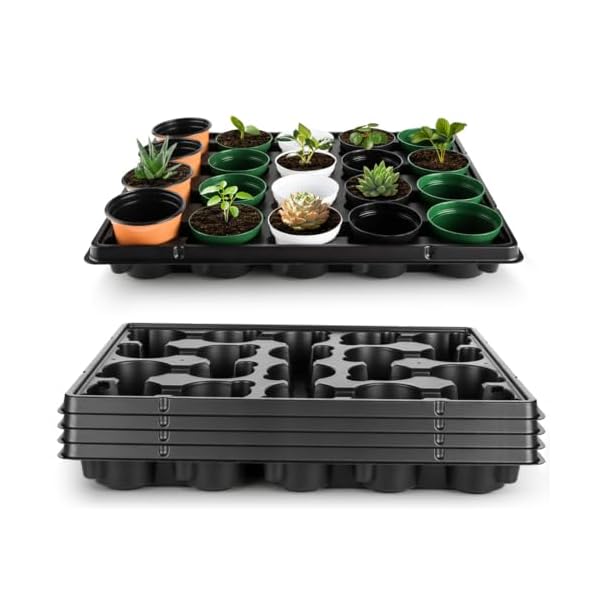 【送料無料】2.5号鉢対応 20セルトレイ5個セット、 園芸用品 育苗ポットトレー 、プランター受け皿、家..