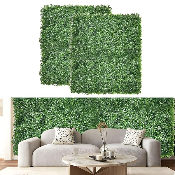 【送料無料】ウォール フェイクグリーン 12枚 人工植物マット 壁掛け ウォールグリーン 60×40cm/枚 芝の高さ4cm 壁面緑化 ウ人工壁の芝生リアル 植物の壁装飾 ホーム装飾 プライバシーフェンス 庭DIY装飾葉 室内外兼用