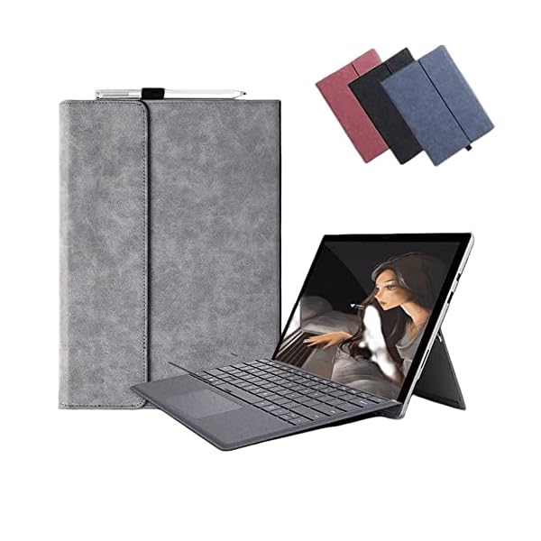 【送料無料】Surface Pro 7/6/5/4ケース、プロ 4/5/6/7 /surface 2017 保護カバー 薄型【キーボード付も収納可能】 耐衝撃 タッチペンホルダー付 スタンド機能付 ビンテージ柄 サーフェイスプロ7 12.3インチ カ