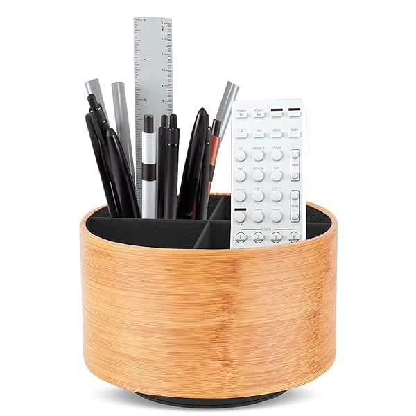 【送料無料】ペン立て 360度回転 ペンホルダー 4グリード分類鉛筆たて ペンスタンド 大容量 ぺんたて 回転ペンホルダー 多機能メイクブラシ 収納 分類箱 小...