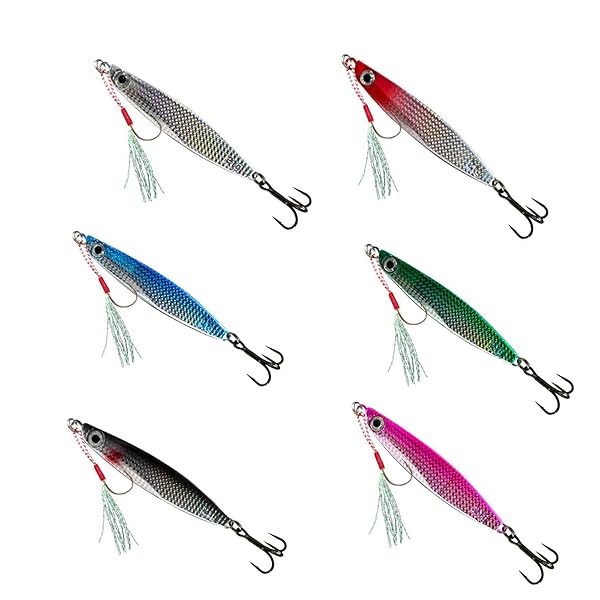 【送料無料】6pcsセットメタルジグハードベイトジギング釣りルア 7g/10g/14g/17g/21g/25g/30gボート海..
