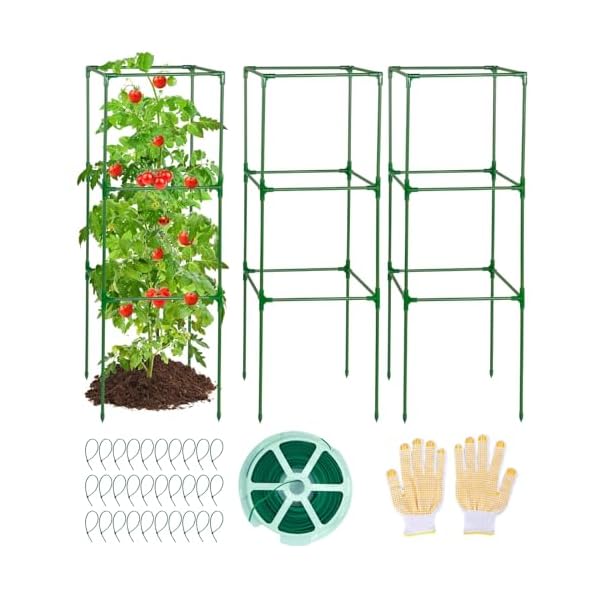 【送料無料】3個 トマト栽培ケージ、植物ケージ クライミング、120cm 園芸植物サポートケージ、庭栽培..