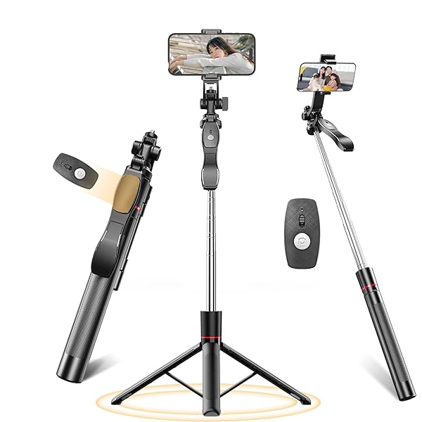 【送料無料】スマホ 三脚 自撮り棒 スマホスタンド【設計強化170cm & 電池モデル】1/4ネジ付き 自撮り..