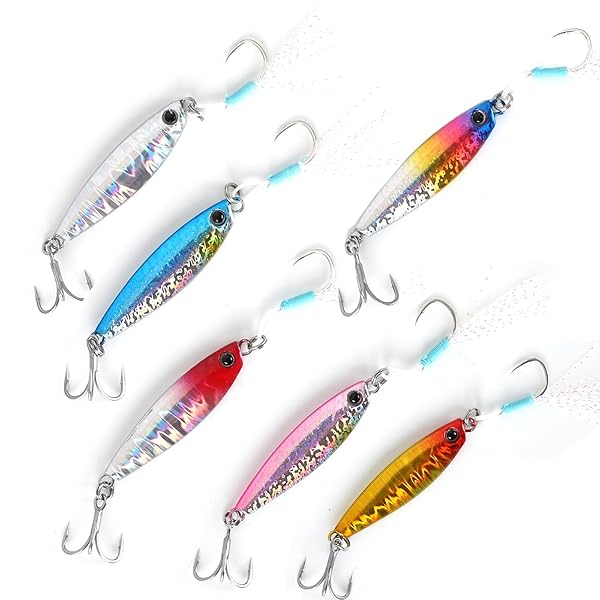 【送料無料】6pcsメタルジグセット 7g/10g/15g/20g/25g/30gボート海釣りルアーセット ショアジギング (..