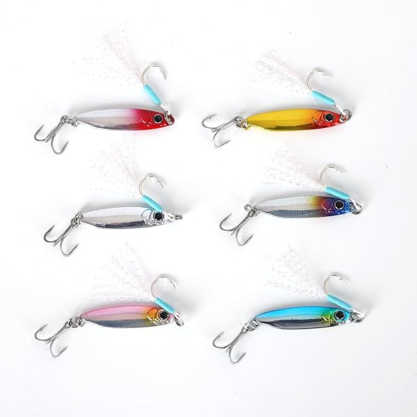 【送料無料】6pcs メタルジグセット オールシーズン7g/10g/15g/20gボート海釣りルアーセット (20g)