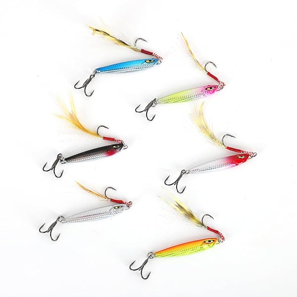 【送料無料】6pcsメタルジグセット7g/10g/15g/20g/25g/30g ボート海釣りルアーセット (20g)