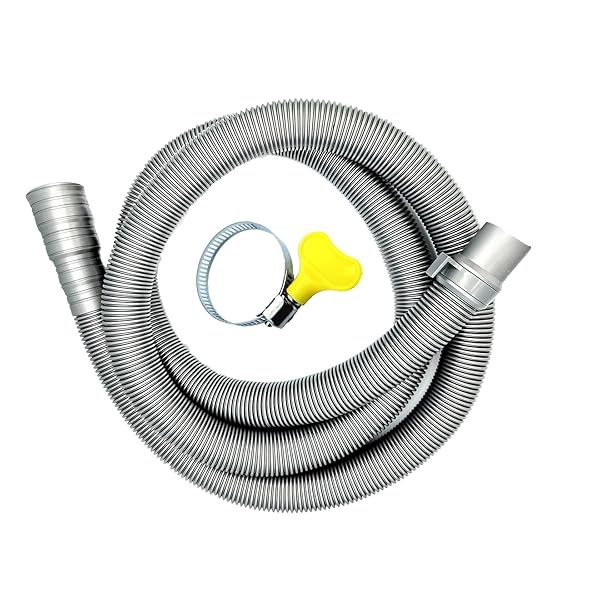 【送料無料】洗濯機用排水ホース 2M 自動洗濯機排水ホース交換 適応ホール直径32mm / 35mm / 38mm / 42mm ホースクランプ付き 洗濯機排水ホース交換用延長ホース 抜け防止 水漏れ防止