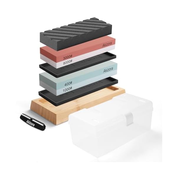 【送料無料】砥石 包丁研ぎ石 400 1000 3000 8000 両面砥石セット 面直し付き 角度固定ホルダー付き 強..