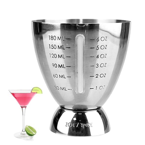 【送料無料】ジガーカップ メジャーカップ カクテル メジャーカップ 立ちタイプ 大容量 180mlまで 2 つ..