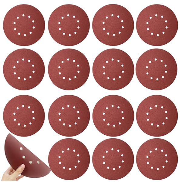【送料無料】ディスクペーパー,サンディングディスク 10穴 ディスク サンディングパット 入セット サンディングペ ーパー 9寸 丸型 耐水 紙やすり サンドペーパー 研磨 電動サンダー用 金属磨き マジック式サンドペーパー 研磨作業 (#100番