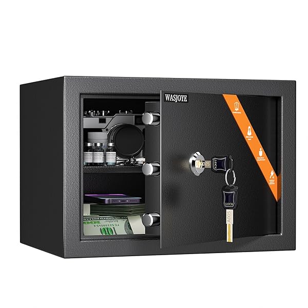 【送料無料】家庭用金庫 小型金庫 キーロック式 セキュリティーボックス 業務用 店舗用 会社用 防犯箱 ..