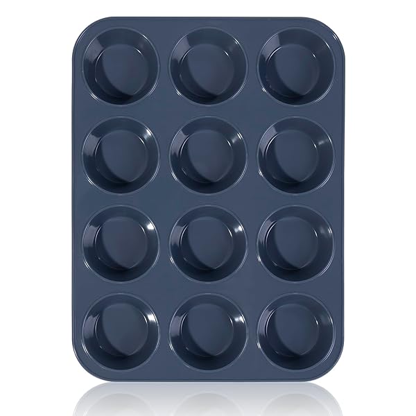 【送料無料】大きなシリコン マフィン型 ケーキ型 プレートノンスティック 12個取り マフィンパン ベーキングカップ ケーキ モールド キッチン ツール 掃除が簡単 グレー