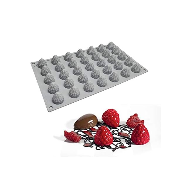 【送料無料】シリコンケーキモールド耐熱皿デザートムースDIYモールド、35穴ラズベリー