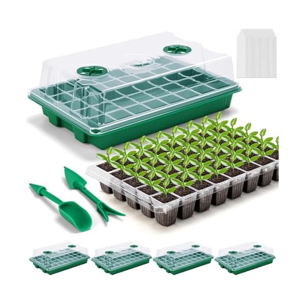 【送料無料】育苗ポット 4個セット 育苗トレイ 育苗箱 160穴 種子トレイ 発芽育苗セット 種まきハウス ..