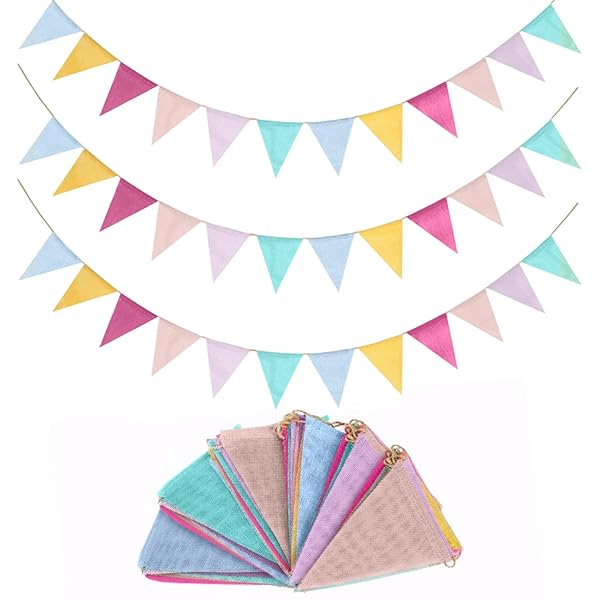 【送料無料】キャンプ 三角旗 3本セット フラッグガーランド おしゃれ ガーランド 誕生日 バナー 亜麻 約4m長 麻ロープ付き アウトドア 旗 子供部屋飾り 壁飾り 結婚式 バースデー 飾り 夏祭り 文化祭 運動会 飾り付け 写真飾り