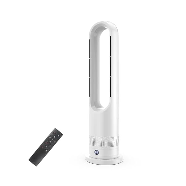 【送料無料】タワーファン 扇風機 セラミックヒ一タ一 スリム扇風機 【冷暖両用＆羽根なし＆DCモーター電気代節約】ファンヒーター 電気ファンヒーター 3段階暖風・8段階冷風切り替え 100°左右首振り 1-9Hタイマー設定可 転倒自動OFF 過熱保護