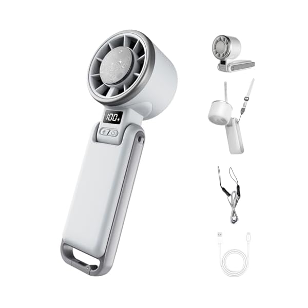 【送料無料】【2025年夏の新登場 瞬間冷却】 ハンディファン 冷却プレート ハンディ扇風機 冷感プレートファン 手持ち扇風機ハンディ 携帯扇風機 handy fan 軽量 強力 小型 折り畳み 静音 手持ち/首掛け/卓上 ストラップ付き スポーツ観