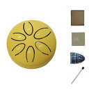 【送料無料】スリット ドラム 3 インチ 6 音符 スチール舌ドラム レインドラム バッグ、楽譜、ドラムスティック付き ラバー滑り止めソール 厚めのプレートで、...