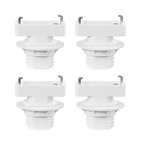 【送料無料】直接引掛け式ソケット 引掛ランプソケット LED対応 工事不要 E17口金 電球ソケット 角型引掛シーリング アダプター ペンダントライト 照明器具 天井照明 事務所 ダイニング リビング 会議室 カウンター K-262-4E17 【4個