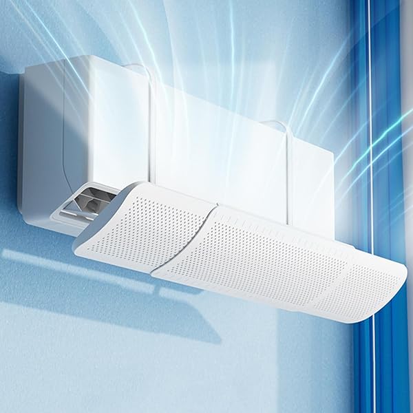 【送料無料】エアコン風よけカバー エアコン 風除け 風向き上下180°調整 エアコン風よけ 直撃風防止 壁掛け式 伸縮自在 エアコンカバー 空気循環 節電 省エネ 取り付け簡単 3秒だけ組み立て完了 冷房暖房通用 結露対策 長さ調整可 56～89 c