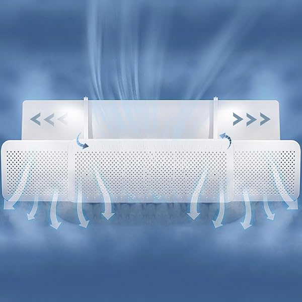 【送料無料】【直撃風解消】 エアコン 風除け エアコン風よけカバー エアコン用カバー 風向き 風向 調整 クーラー 直撃風 空調 防止 横幅伸縮可能 風向き上下180°調節 取り付け簡単 節電 冷房暖房通用 結露対策