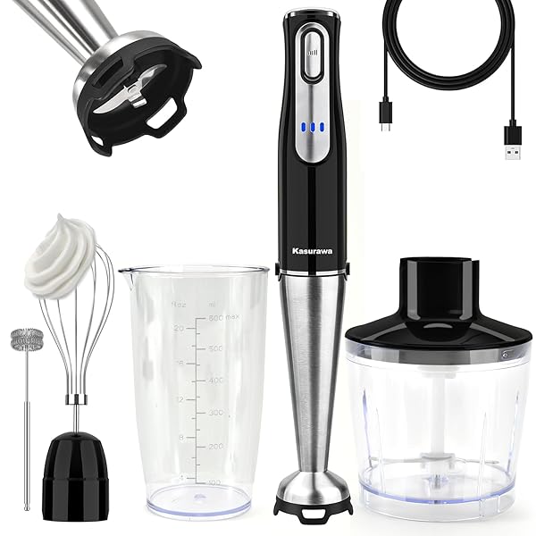 【送料無料】ハンドブレンダー 場所を選ばず使えて便利 コードレスハンドブレンダー 充電式 ブレンダー 無段階変速 1台7役 ミキサー フードプロセッサー 泡立て器のまとめ 調理器具 下ごしらえ スムージー スープ つぶす 混ぜる きざむ みじん切り
