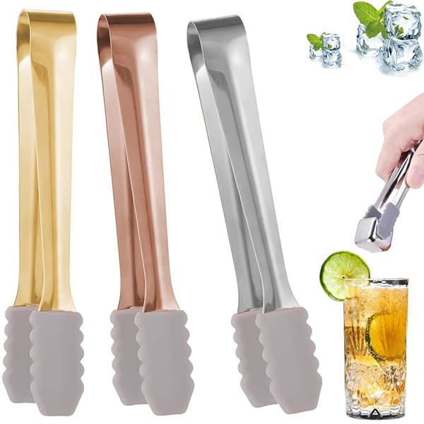 【送料無料】アイストング 氷 トング 3本セット ミニ シュガー ステンレス シリコンヘッド設計 省力化 ..