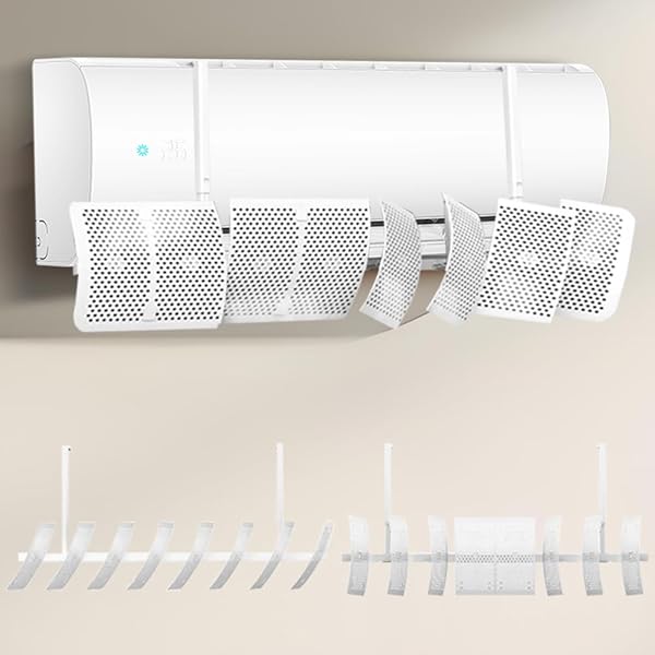 【送料無料】【新設計】エアコン風よけ 壁掛け式 エアコン風除け 直撃風防止 独立した風向きと角度調整板 360°自由調整 循環送風 穴あけ不要 簡単取り付け エアコ ン風よけカバー 結露対策 エアコ ン風除けカバー エアコ ンかぜよけカバー 節電 省
