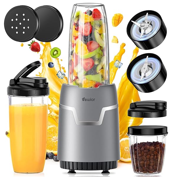 【送料無料】ジューサー ミキサー【2025技術革新版! 1台多役・最大1200Wハイパワー?790ML大容量】 ブレンダー 氷も砕ける スムージー/野菜/果物/...