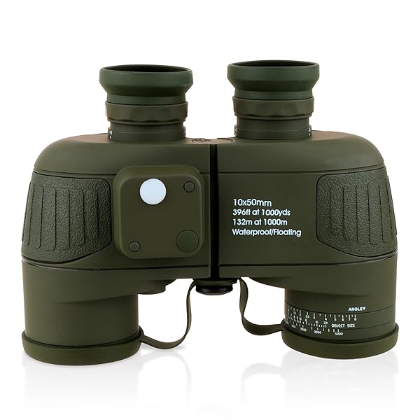 【送料無料】10x50 双眼鏡 防水 マリン双眼鏡 BAK4プリズムFMCレンズコンパス レンジファインダー 航海双眼鏡 大人用 バードウォッチング 天体観測 ハイキング 旅行 コンサート フットボール スポーツ用