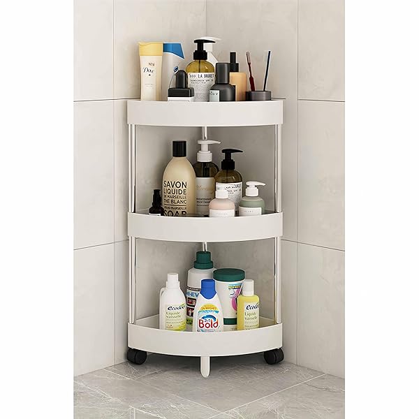 【送料無料】バスルーム 浴室用ラック コーナー ラック お風呂 ラック 洗面所 収納ラック 3〜5段のシャ..