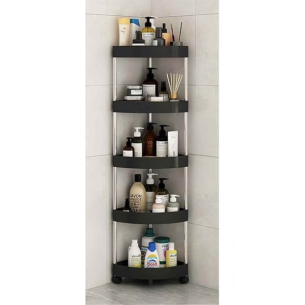 【送料無料】バスルーム 浴室用ラック コーナー ラック お風呂 ラック 洗面所 収納ラック 3〜5段のシャ..