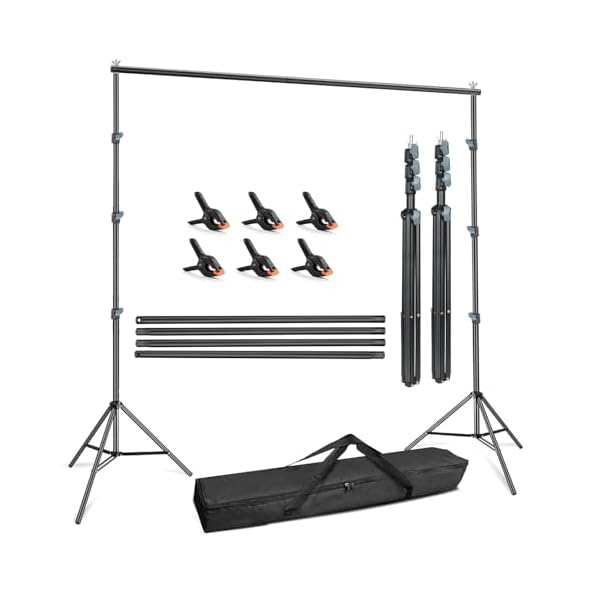 【送料無料】背景 撮影 スタンド 280 x 300cm 3m 背景布クリップ 6個 大型 グリーンバック スタンド 3m..