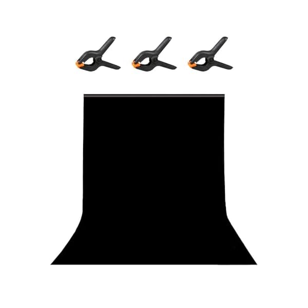 【送料無料】背景布 黒 暗幕 遮光 厚手 1.5x2.0m 強力クリップ3点付き バックペーパー 布 透けない 無..