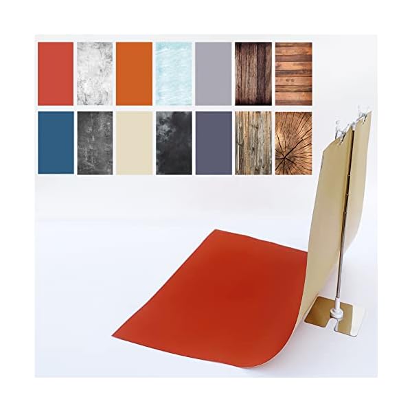 【送料無料】6枚 12パターン 両面写真背景紙 スタンド付き 防水 再利用可能87X57CM/ 34x23インチ モラ..