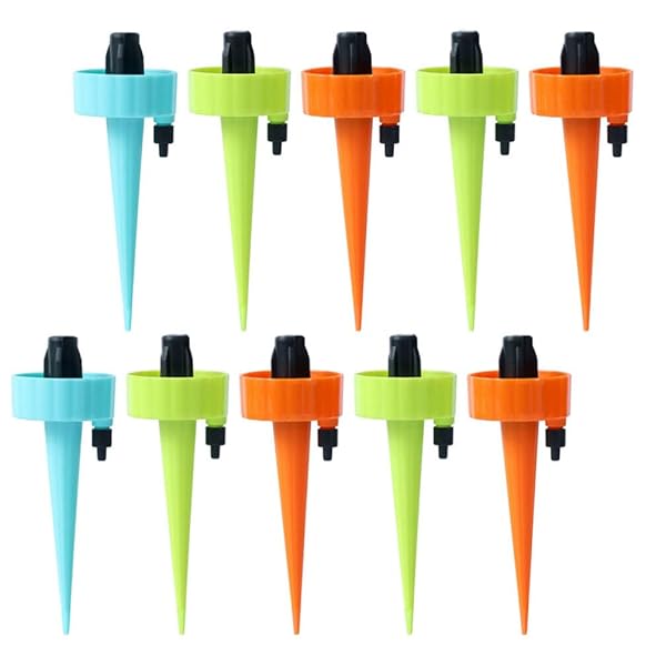 【送料無料】水やり当番 自動給水キャップ 自動水やり器 植物 じょうろ 散水 水やり 水遣り器 ガーデニング/園芸/植物/盆栽/野菜/留守に適用 カラフル 12個セット