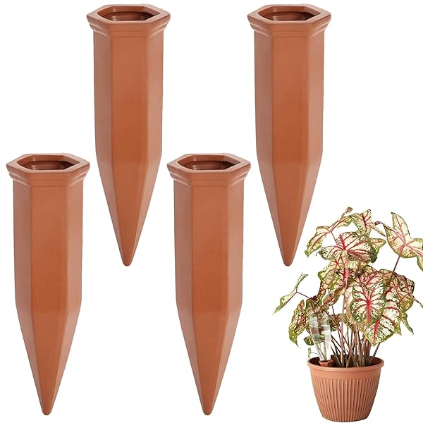 【送料無料】自動水やり器 4本セット 自動給水器 植物 水やり ペットボトル 水やり 自動留守 水やり 観葉植物 鉢植え 自動水やり機 水遣り 自動水遣り機 留守の時水やりプランター 陶器 旅行 留守中も安心