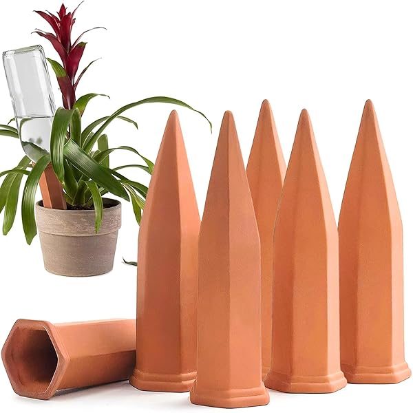 【送料無料】自動水やり機 6本 入 室内 植物 水やり自動給水器 留守 水やり ペット ボトル プランター 水やり 旅行 給水ツール 陶器 ガーデニング用品