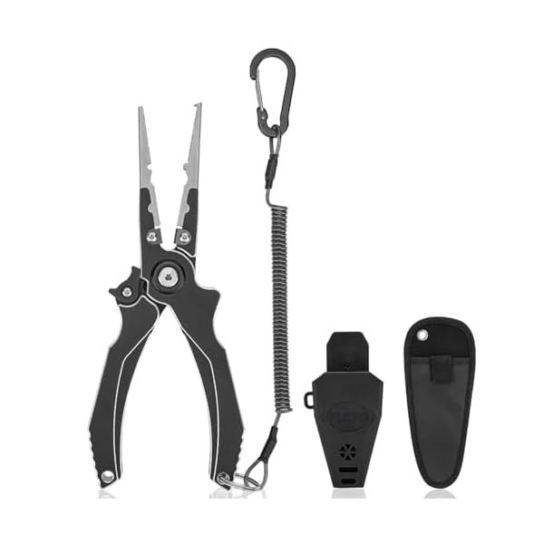 【送料無料】アルミニウム合金 フィッシングプライヤー 釣りペンチ 炭化タングステンカッター 防錆 軽..