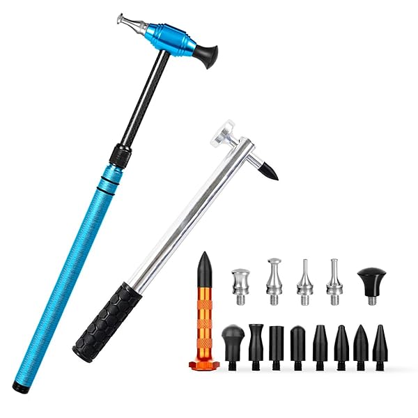 【送料無料】デントリペア 板金ハンマー 凹み直し ゴム槌 車へこみ修理 調整可能 修理キット ヘッド交..