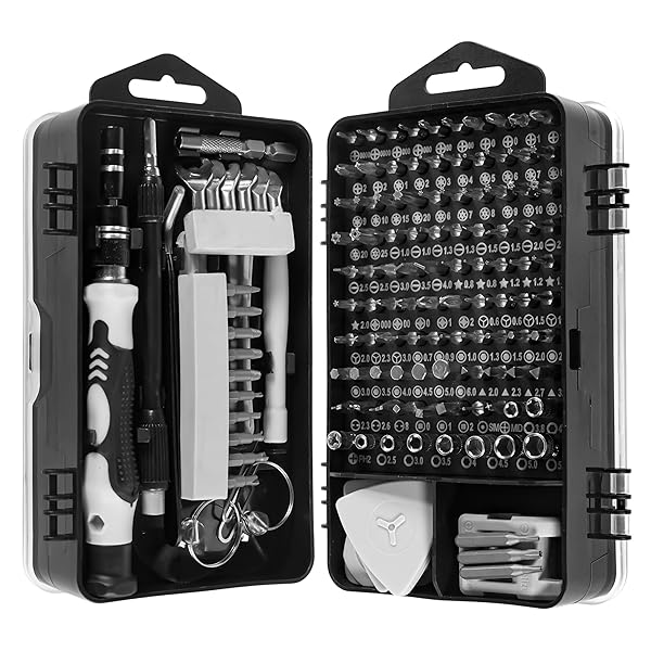 【送料無料】精密ドライバーセット 138点セット 多機能修理ツール トルクス マイナス 三角 六角 プラス 特殊ネジ対応 スマホ メガネ タブレット パソコン ...