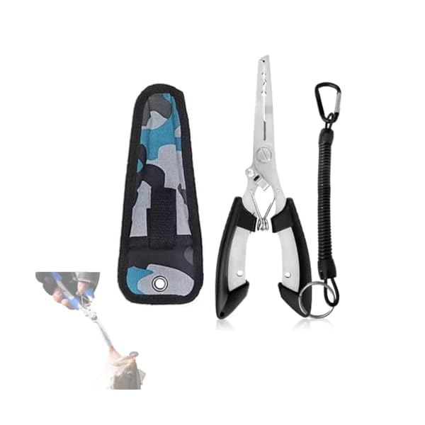 【送料無料】【多機能 フィッシングプライヤー セット】釣り道具 ステンレス製 プライヤー 釣り ペンチ..