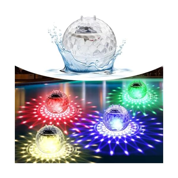 【送料無料】LEDプールライト ソーラー充電 夜間自動点灯 水に浮かぶ 7 色変化 IP65防水 吊り下げ可能 ..