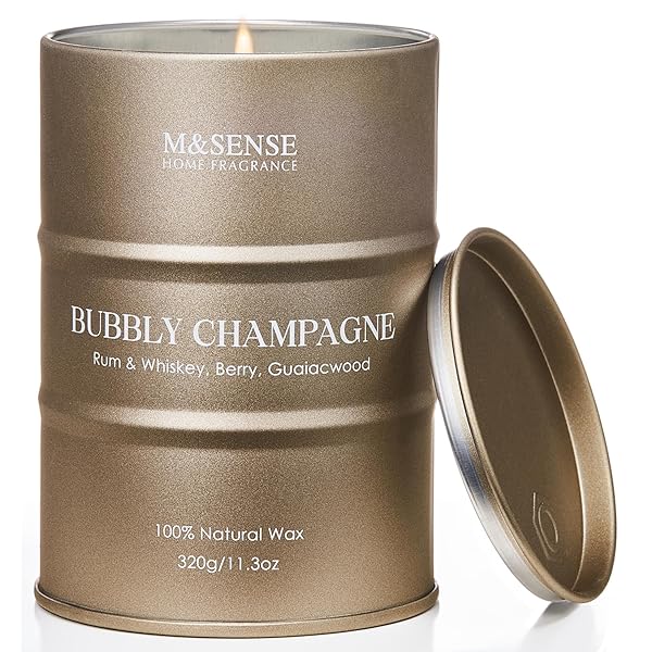 【送料無料】アロマキャンドル 人気 シャンパンの香り 大型 320g 70時間 おしゃれ ソイキャン ...