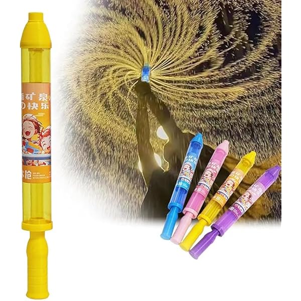 【送料無料】水鉄砲ウォーターガン 夏の定番！ 水花火のおもちゃ 花火のように！ロマンチックな花火 プール 水遊び ストリームマシン 親子ゲーム お風呂 夏祭り おもちゃ 水上花火の雰囲気 子供 大人 ビーチ アウトドア (イエロー)