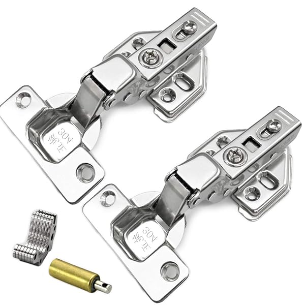 【送料無料】スライド丁番 隠れヒンジ ヒンジ 扉 家具 キャッチ付 スライド蝶番 インセット 35m ...