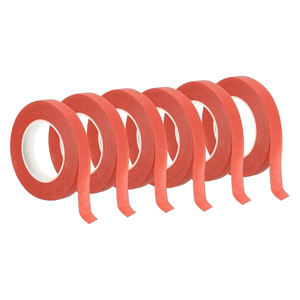 【送料無料】30ヤード フローラルテープ 6巻 フローリストテープ クレープペーパーフラワーブーケテープ 防水 フラワーステム包装用 ピンク（27メートル）