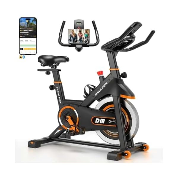【送料無料】エアロバイク フィットネスバイク スピンバイク 【2-in-1心拍数計測/アプリ連動】無段階調節 マグネット式 静音 室内バイク ダイエット器具 フィットネス機器 [5年間製品]